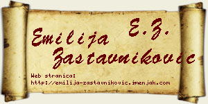 Emilija Zastavniković vizit kartica